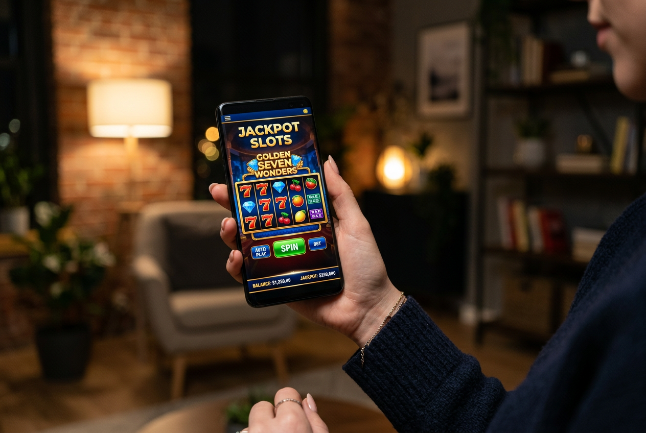 Modern digital casino interface on a smartphone